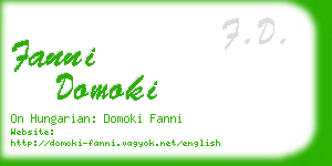 fanni domoki business card